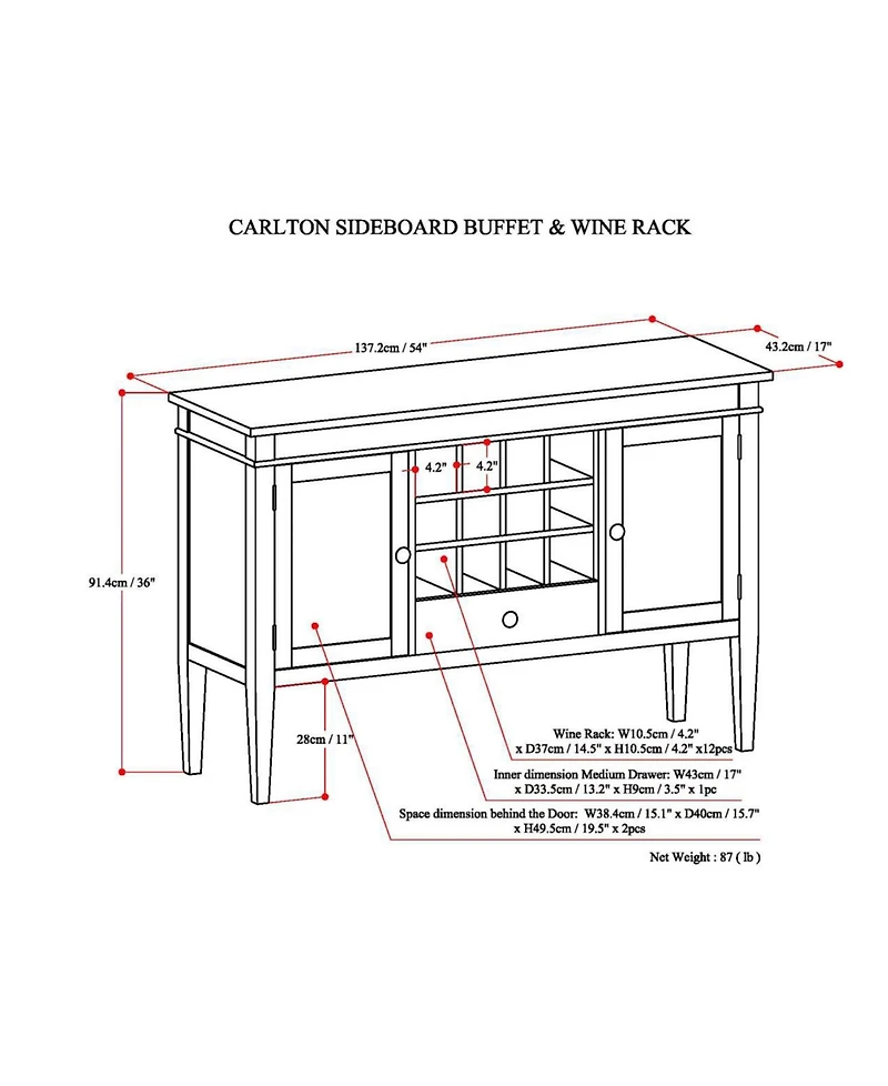 Thompson Sideboard Buffet & Wine Rack