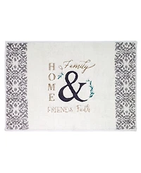 Avanti Modern Farmhouse Embroidered Cotton Bath Rug, 20" x 30"