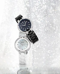 Bulova Women's Rubaiyat Diamond (1/3 ct. t.w.) Stainless Steel and White Ceramic Bracelet Watch 35mm
