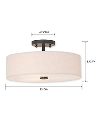 Livex Meridian Semi Flush Light