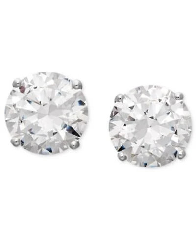 Arabella Cubic Zirconia Round Stud Earrings Collection In 14k White Gold