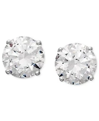 Arabella Cubic Zirconia Round Stud Earrings Collection In 14k White Gold