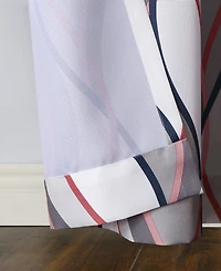 Intersect Ogee Print Semi-Sheer Grommet Curtain Panel