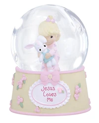 Jesus Loves Me Musical Snow Globe, Girl