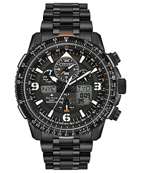 Citizen Eco-Drive Men's Analog-Digital Promaster Skyhawk A-t Black Stainless Steel Bracelet Watch 46mm
