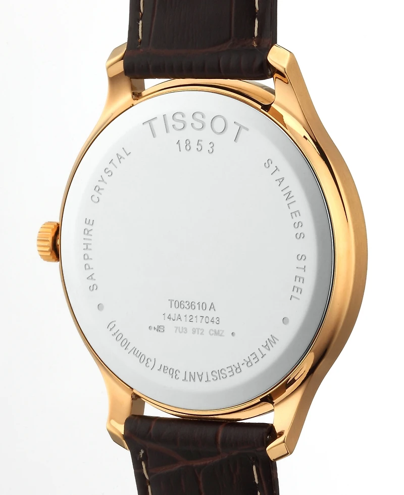 Tissot Men's Swiss Tradition Brown Leather Strap Watch 42mm