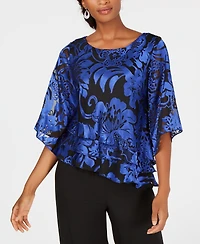 Alex Evenings Printed Tiered Blouse
