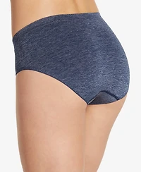Jockey Smooth and Shine Seamfree Heathered Hipster Underwear 2187, available in extended sizes