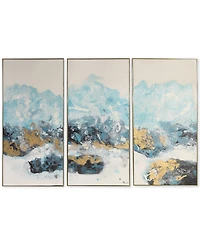 Uttermost Crashing Waves Abstract Art Set of 3