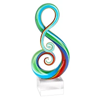 Badash Crystal Rainbow Note Sculpture Art Glass Sculpture