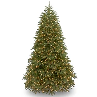 National Tree Company 7.5' "Feel Real" Jersey Fraser Medium Fir Hinged Tree with 1000 Clear Lights