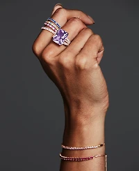 Effy Pink Amethyst (15-1/2 ct. t.w.) & Diamond (3/8 ct. t.w.) Ring in 14k Gold (Also available in Green Quartz, Citrine, Swiss Blue Topaz and London B