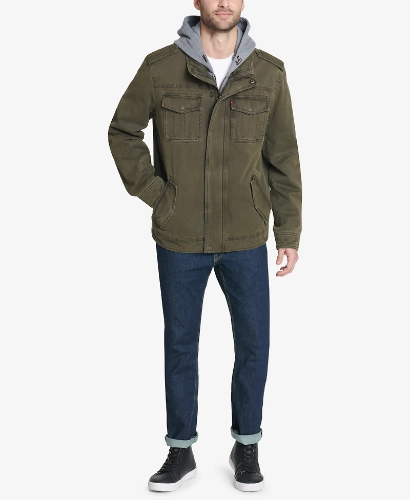 Levi's Men's Sherpa Lined Two Pocket Hooded Trucker Jacket