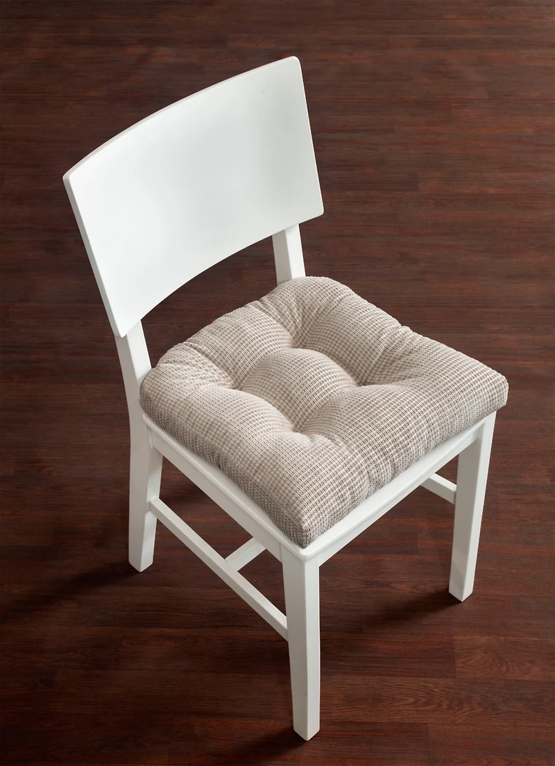 Arlee Home Fashions Solid Textured Memory Foam 2-Pack Chair Pads
