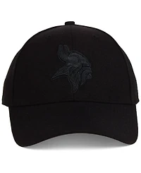 '47 Brand Minnesota Vikings Black & Black Mvp Strapback Cap