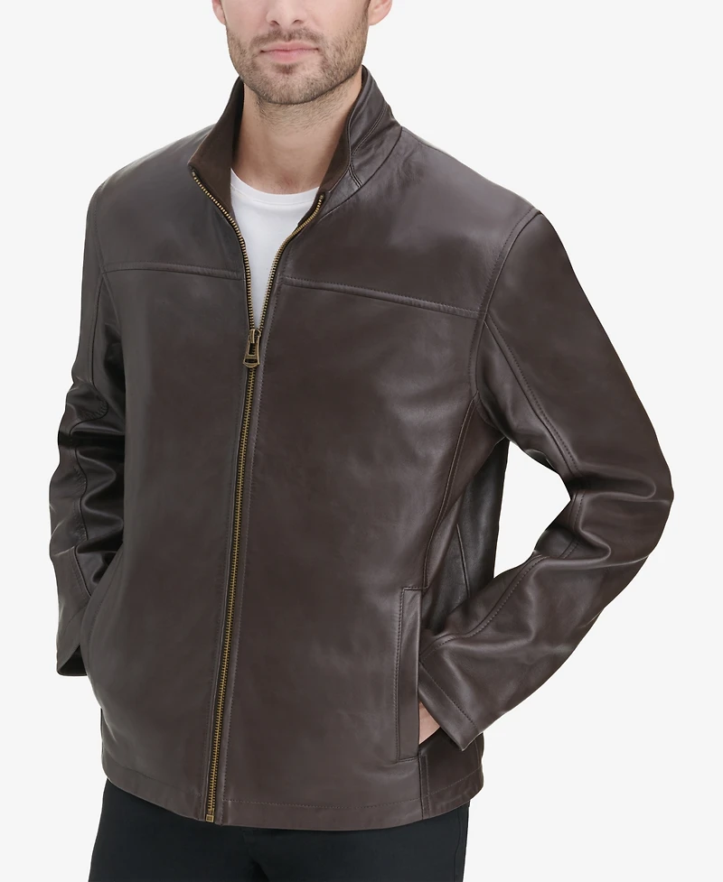 Cole Haan Men's Smooth Leather Jacket, Created for Macy's