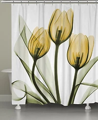 Laural Home Golden Tulips Shower Curtain, 71" x 72"