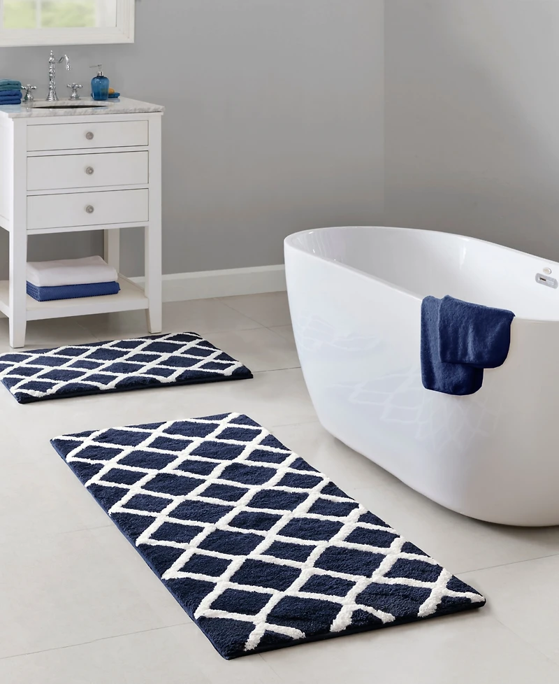 Madison Park Bittman Tufted Reversible Microfiber Bath Rug, 21" x 34"