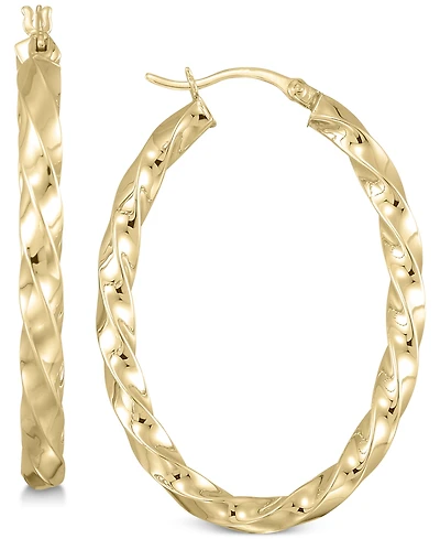 Simone I. Smith Twist Hoop Earrings in 18k Gold over Sterling Silver