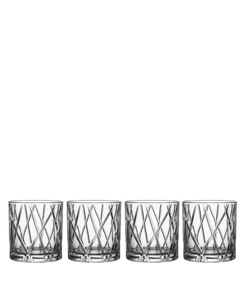 Orrefors City Double Old-Fashioned Glasses, Set of 4
