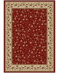 Closeout!! Km Home Pesaro Floral Red 3'3" x 4'11" Area Rug