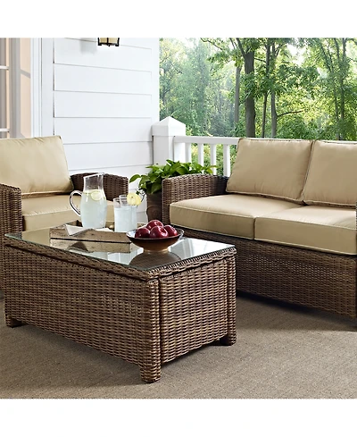 Bradenton Outdoor Wicker Loveseat With Cushions