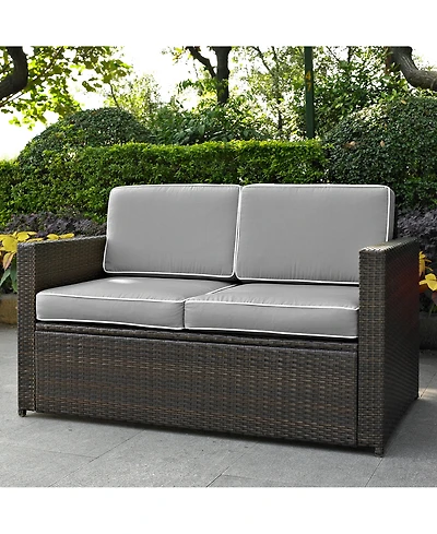 Palm Harbor Outdoor Wicker Loveseat With Cushions
