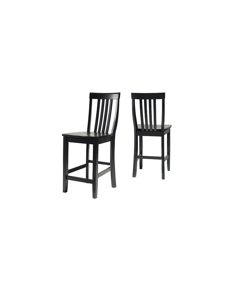 School House Bar Stool With 24" Seat Height (Set Of 2)