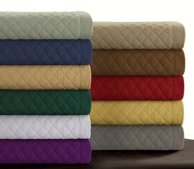 Tribeca Living Brisbane Microfiber Solid Oversized Quilt Sets