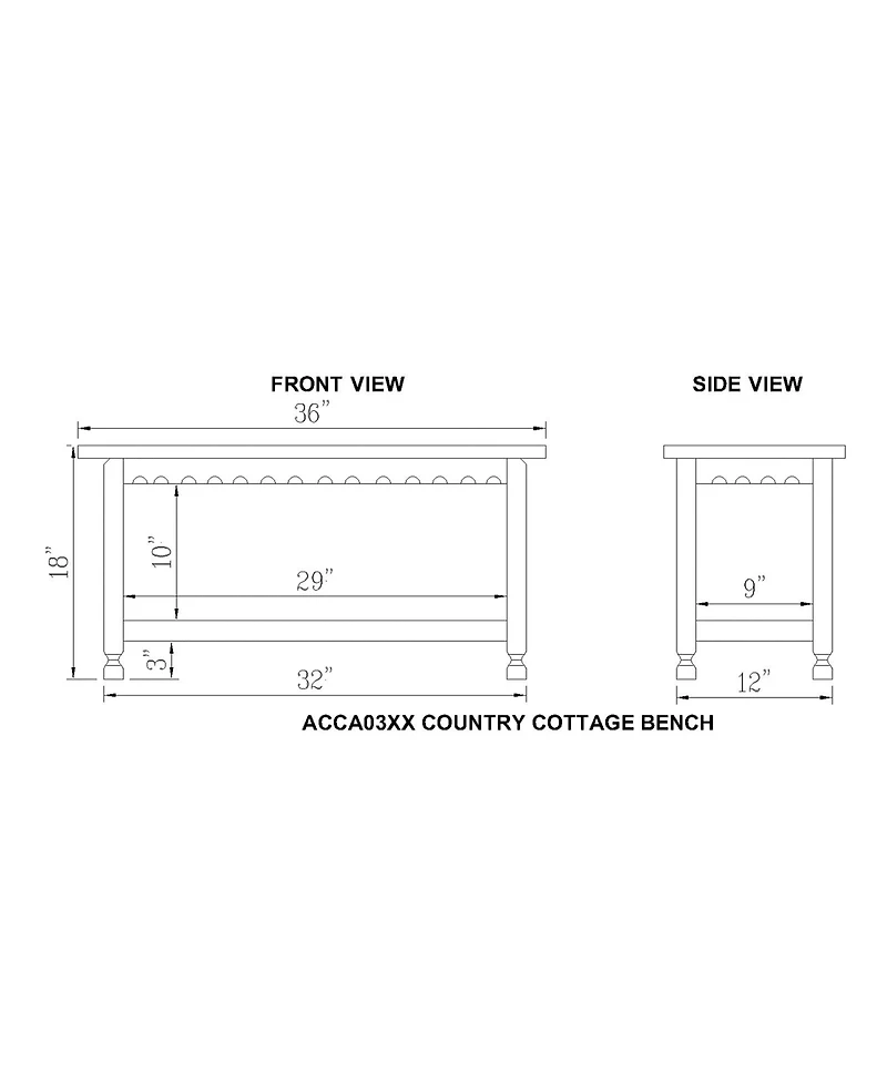 Country Cottage Bench