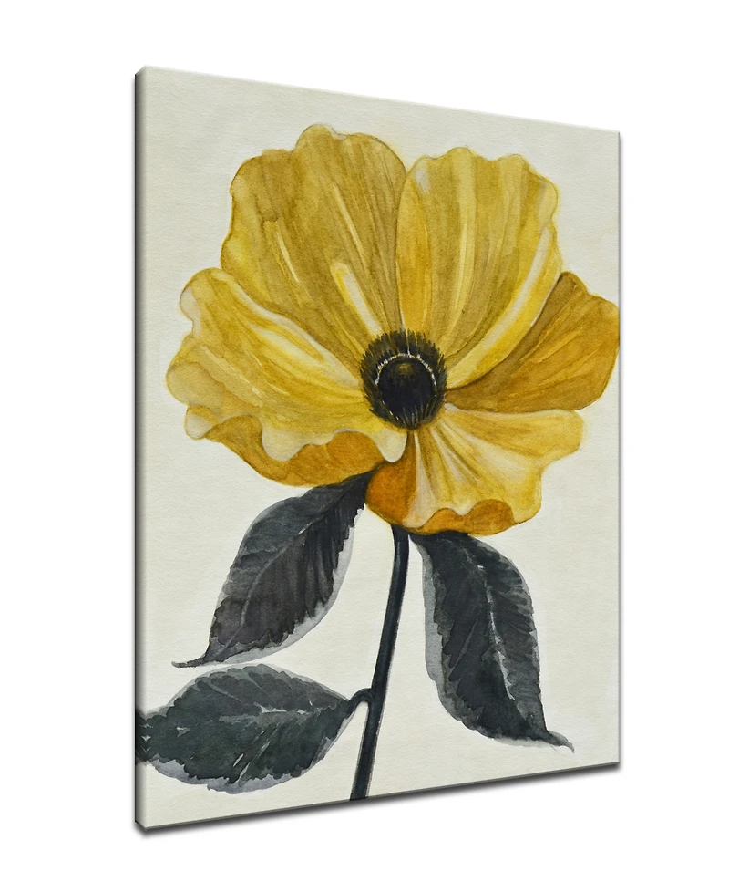 Ready2HangArt, 'Elegant Poppy Iv' Yellow Floral Canvas Wall Art
