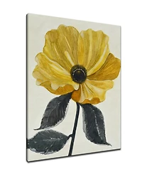 Ready2HangArt, 'Elegant Poppy Iv' Yellow Floral Canvas Wall Art
