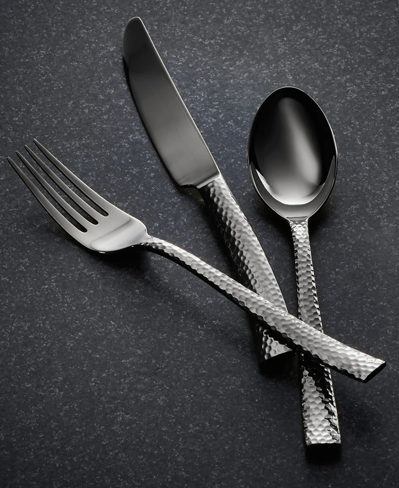 Argent Orfevres Hampton Forge Paris Hammered Gunmetal 20-Pc. Flatware Set, Service for 4