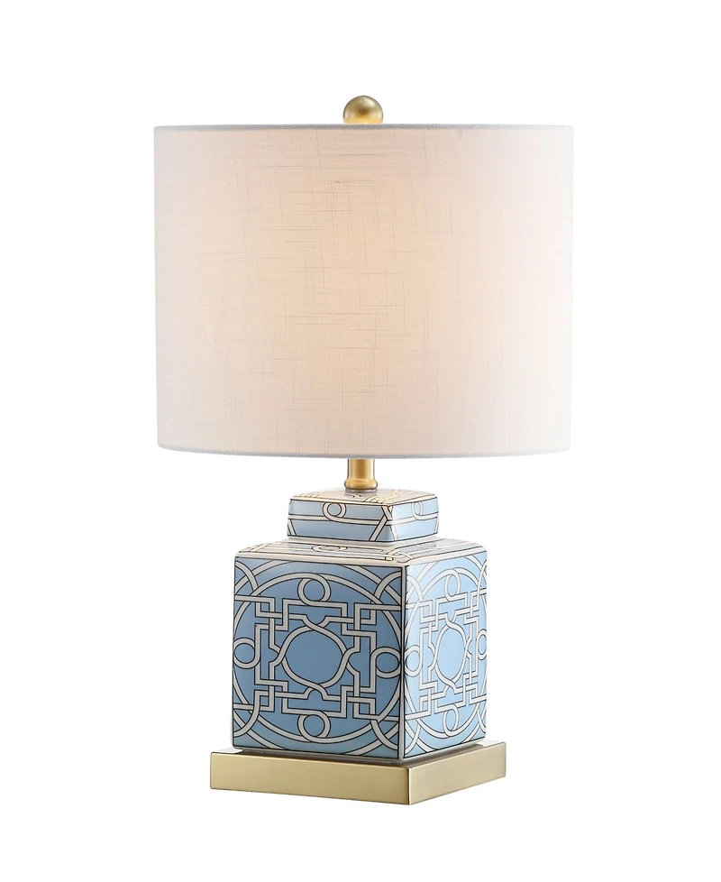 Jonathan Y Catherine 22" Ceramic,Metal Ginger Jar Led Table Lamp