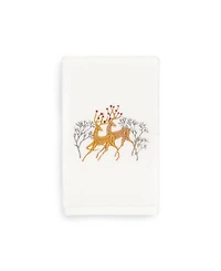 Linum Home Christmas Deer 100% Turkish Cotton Hand Towel
