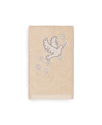 Linum Home Christmas Dove 100% Turkish Cotton Hand Towel
