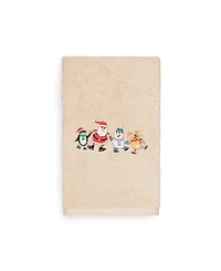 Linum Home Christmas Skating Party 100% Turkish Cotton Hand Towel