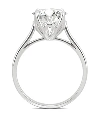 Moissanite Round Solitaire Ring (2-3/4 ct. tw. Diamond Equivalent) 14k White Gold or Yellow