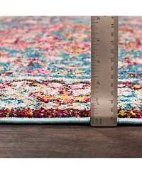 Closeout! Livabliss Anika Ani-1015 Aqua 5'3" x 7'3" Area Rug