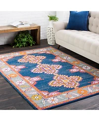 Livabliss Harput Hap-1037 Dark Blue 2'7" x 7'3" Runner Area Rug