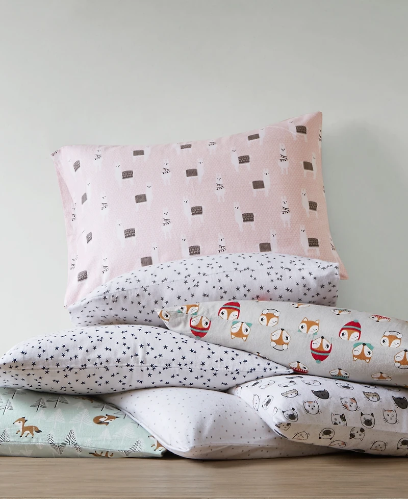 Intelligent Design Novelty Printed Flannel 4-Pc. Sheet Set