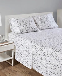 Intelligent Design Novelty Printed Flannel 4-Pc. Sheet Set