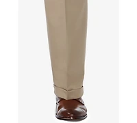 Haggar Men's Big & Tall Premium Comfort Stretch Classic-Fit Solid Pleated Dress Pants