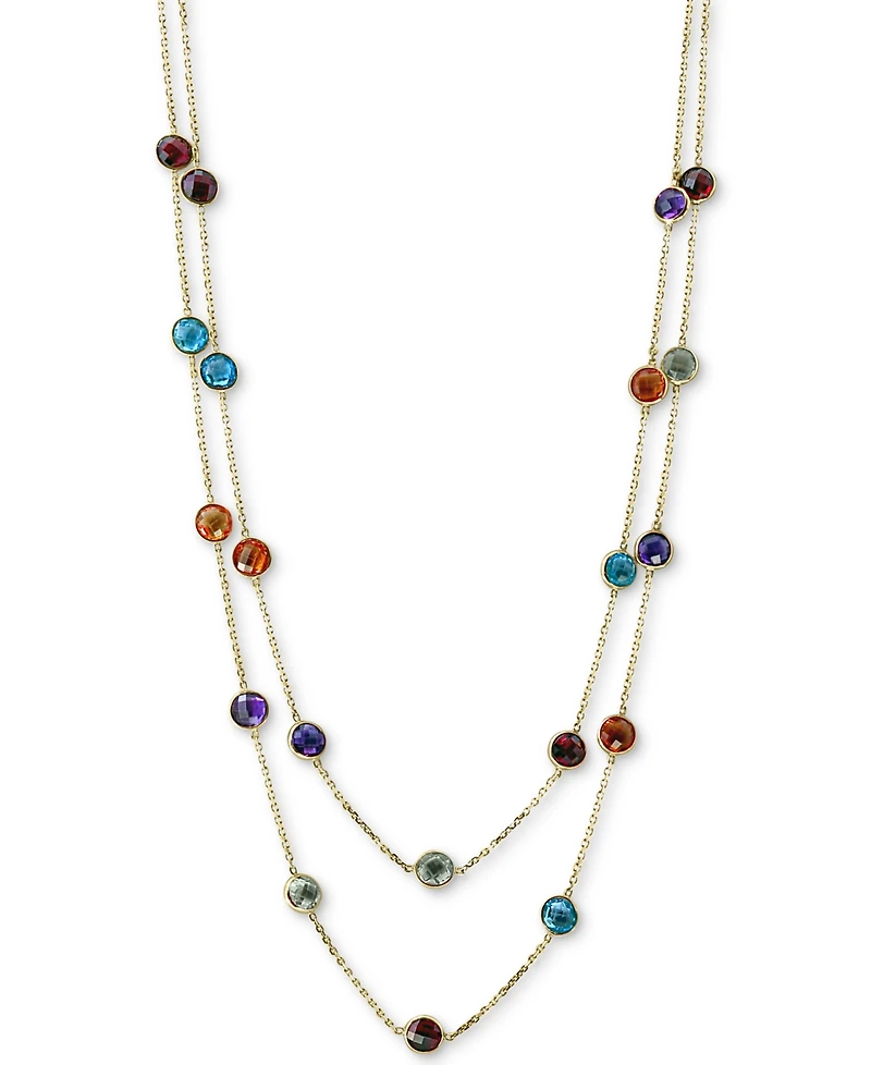 Effy Multistone Long 43" Strand Necklace (28-9/10 ct. t.w.) in 14k Gold