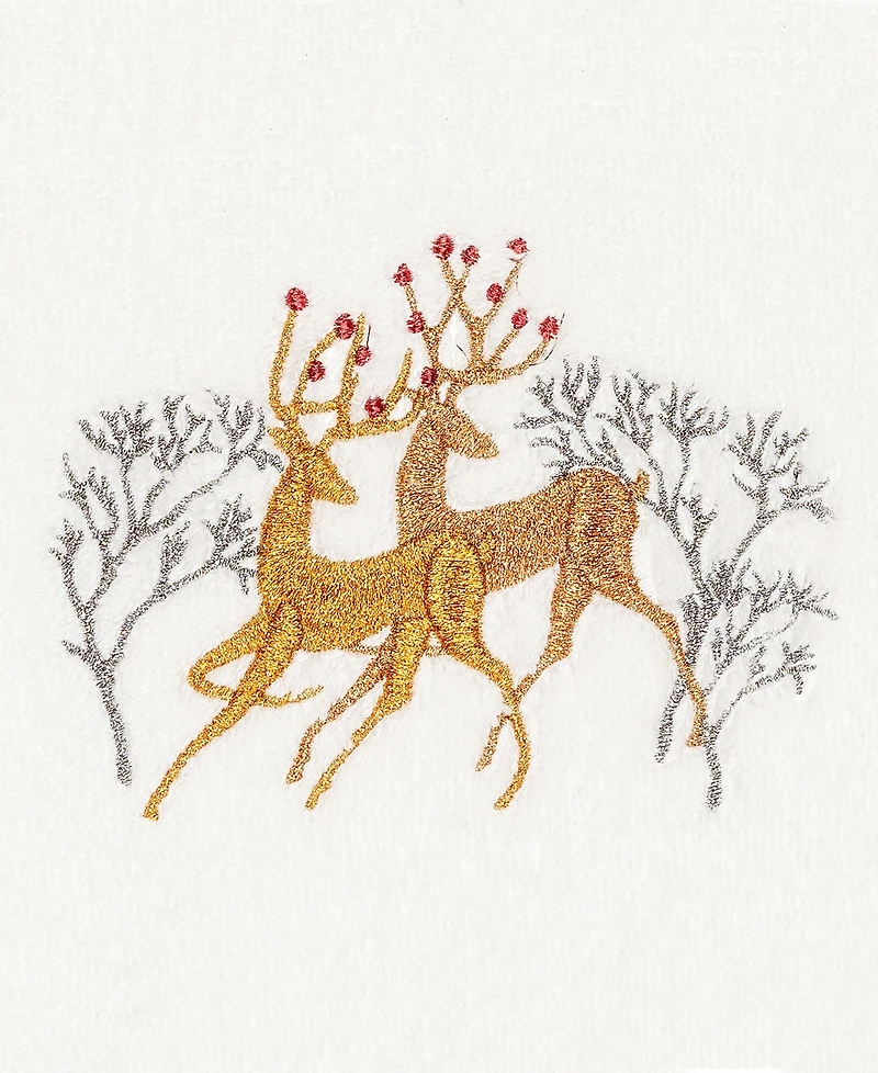 Linum Home Christmas Deer 100% Turkish Cotton Hand Towel