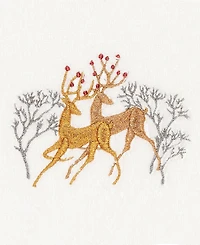 Linum Home Christmas Deer 100% Turkish Cotton Hand Towel