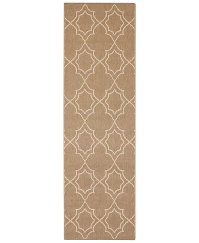 Livabliss Alfresco Alf-9587 Camel 2'3" x 11'9" Runner Area Rug, Indoor/Outdoor