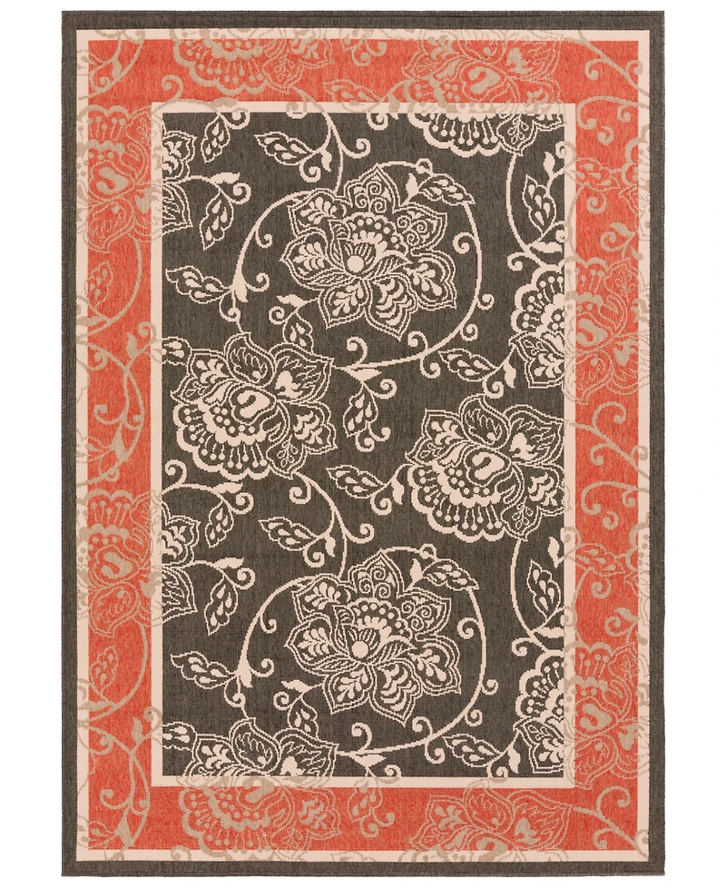 Livabliss Alfresco Alf-9592 Black 2'3" x 4'6" Area Rug, Indoor/Outdoor