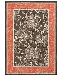 Livabliss Alfresco Alf-9592 Black 2'3" x 4'6" Area Rug, Indoor/Outdoor