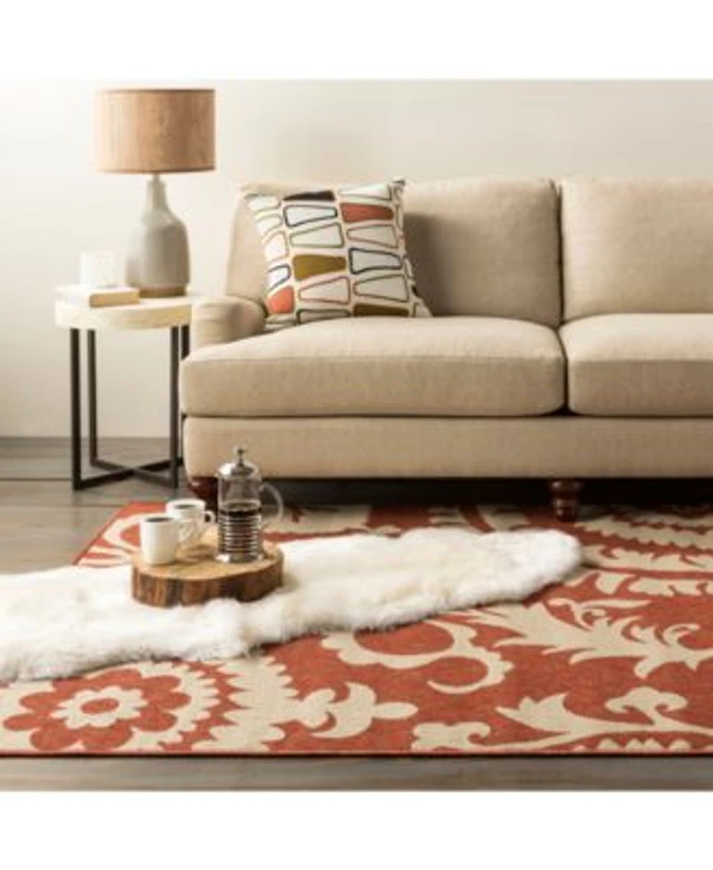 Livabliss Alfresco Alf 9613 Rust Area Rug Collection